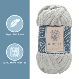 Blanket Extra 1 Pack 250g/8.81oz Polyester 6 Super Bulky (Jumbo) 38 yds Knitting Crochet Crafts & Amigurumi Chunky Chenille Yarn Home Decor (Light Grey)