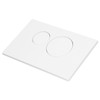 Toilet Water Tank Panel White ABS Squared Round Button Dual