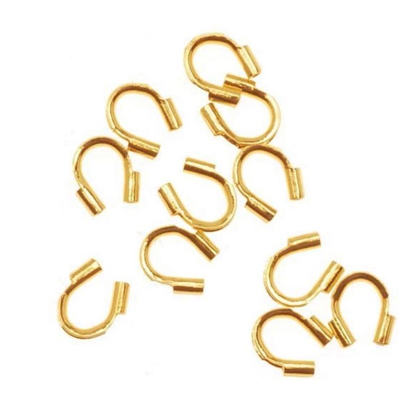 50pcs Adabele Tarnish Resistant Gold Wire Guard Thread Protector Loop