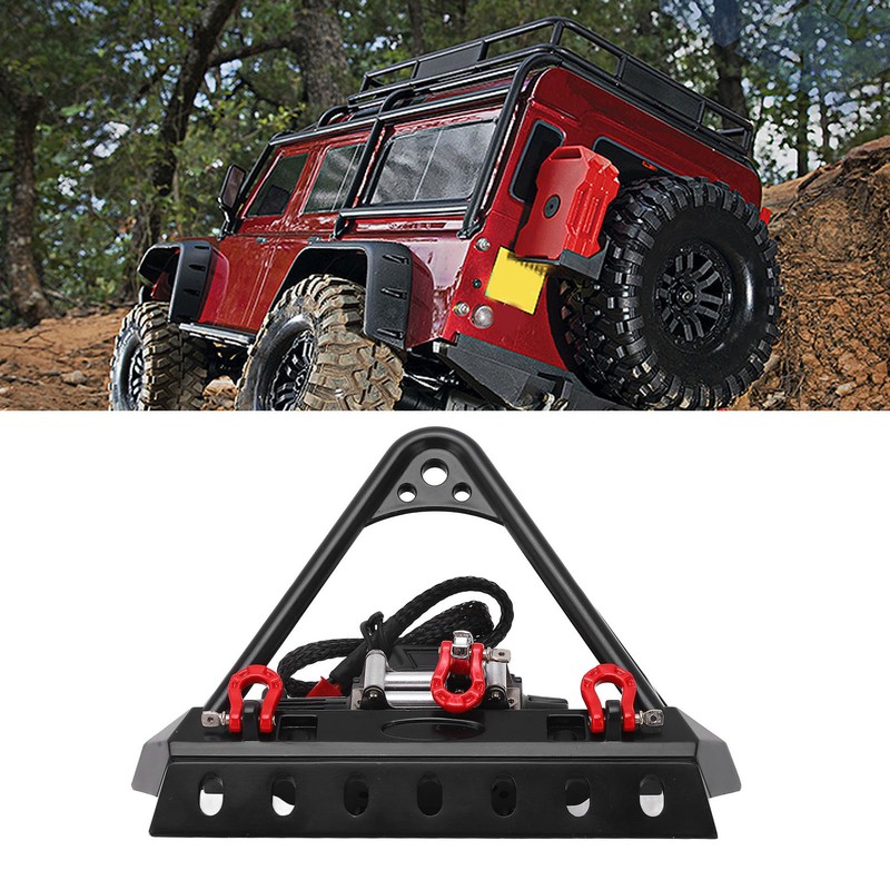 RC Front Bumper Winch Light Kit Iron Plastic High Hardness