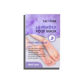 Lavender Foot Peel Mask, 40ml/Pair, Exfoliating Treatment for Dry Rough Feet, Sock-Type Design
