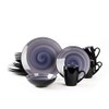 HomeVss, Sonoma Stoneware 16pc Dinnerware Set, Outside Black + Inside