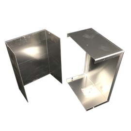 BUD Industries CU-3008-A Aluminum Electronics Minibox, 7" Length x 5" Width x 3" Height, Natural Finish,Smooth Gray