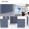 EBAKIN 2 Packs Room Divider Screen Holder Movable Wheel Thickened