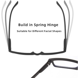 2 Pack Reading Glasses, Computer Readers with Blue Light Protection for Women, Stylish Spring Hinges Eyeglasses for Men (1.5)