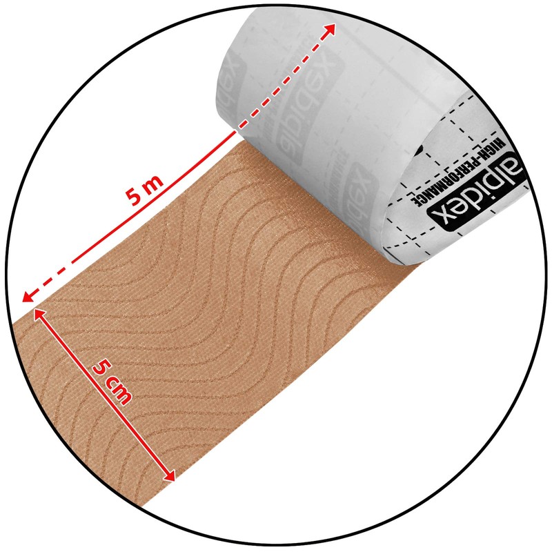 ALPIDEX 5 Rollen Kinesiologie Tape 5m x 5cm Viele Farben