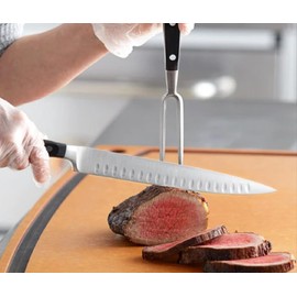 TrueCraftware- 10” Slicer Knife Granton Edge Forged German Steel- Razor Sharp Multipurpose Slicing Carving Kitchen Knife for Meat Cutting BBQ Home Kitchen Restaurants