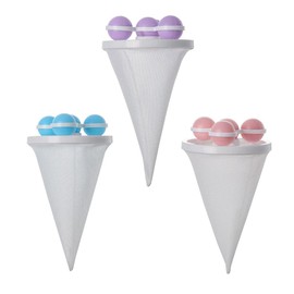 Tsumuku Washing Ball Lint Net Filter Dust Removal Washing Machine Debris Net Cleaning 3 Pieces Laundry Balls Multicolor