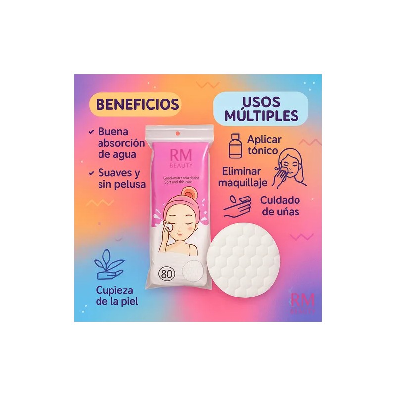 Set 240 Almohadillas Algodon Facial Desmaquillante Pads