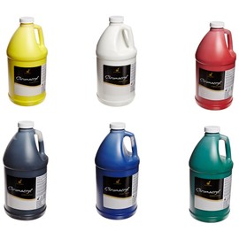 Chroma 99316 Chromacryl Premium Acrylic Paint - 1/2 Gallon - Set of 6 - Assorted Colors