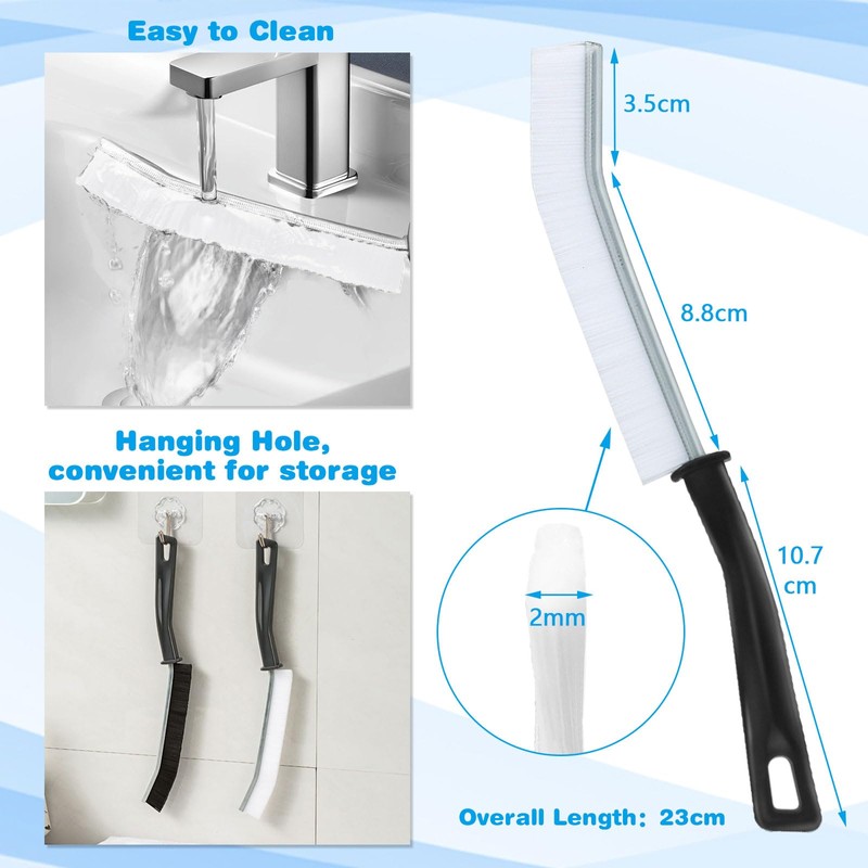 EDATOFLY Pack of 3 Gap Cleaning Brush, Hard Bristle Corner