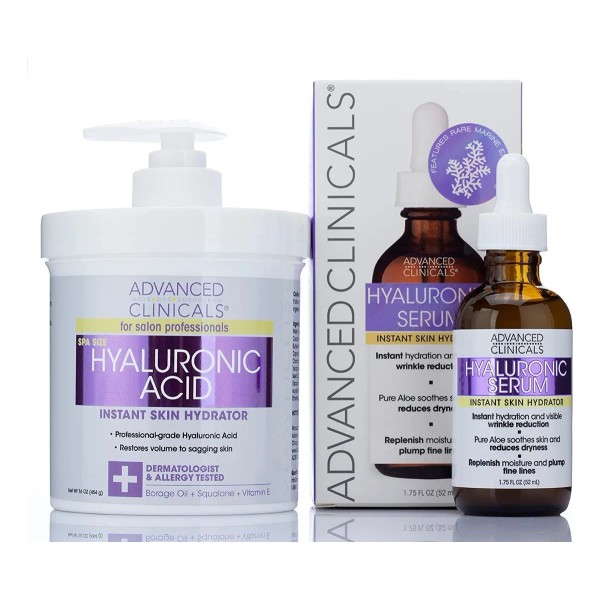 Ácido Hialurónico Advanced Clinicals Serum Y Crema Momento De Aplicación