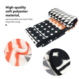 forestfish Fleece Throw Blanket Cozy Soft Portable Travel Blanket Compact for Long Car Airplane Train Rides 60" x 40", Orange