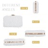 SUKUTU Feather Evening Bag for Women Shoulder Acrylic Box Bag