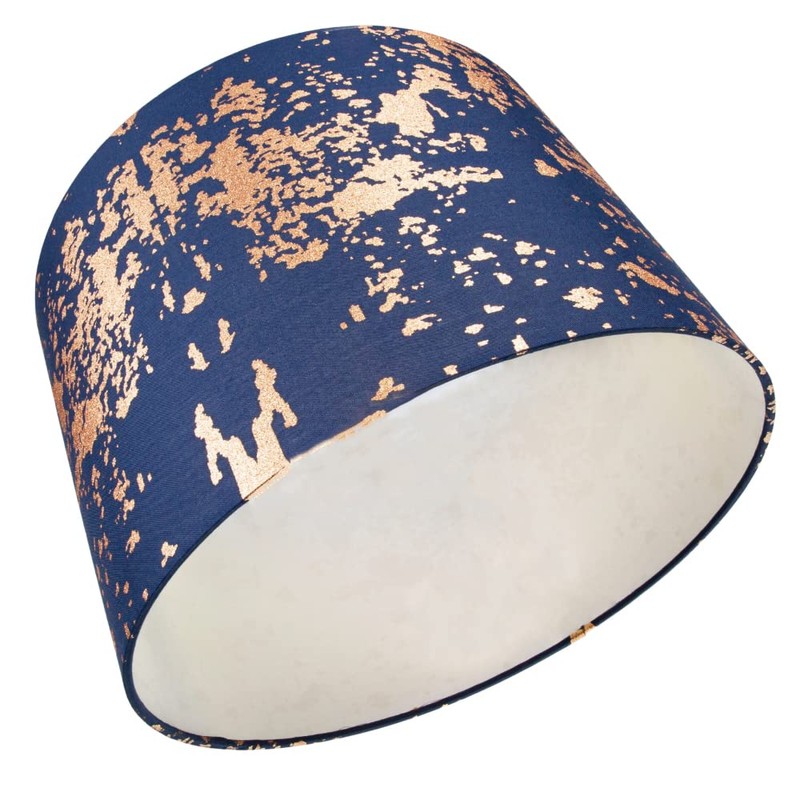 Modern and Unique Navy Midnight Blue Cotton Fabric Lamp Shade