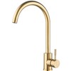 Kohonby Single Handle High Arc Brushed Gold Kitchen Faucet Stainless