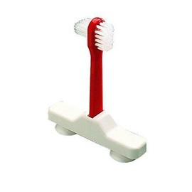 Therafin One-Handed Denture Brush with Suction Cups