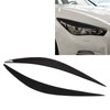 2pcs Headlight Eyebrow Glossy Black Abrasion Resistance Replacement for Infiniti