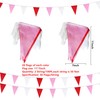 Krmkot 100 Ft Red Pink and White Pennant Banner String