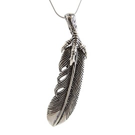 FashionJunkie4Life Sterling Silver Feather Pendant Necklace, Sterling Silver