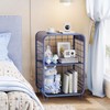 APEXCHASER Cute Nightstand,Metal Side Table,3-Tier Modern End Table with Storage