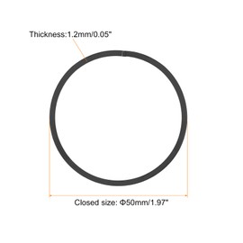 QUARKZMAN Piston Ring Set, 2 Pieces 50mm x 1.2mm Standard Size Piston Rings Fits Chainsaw Replacement Parts