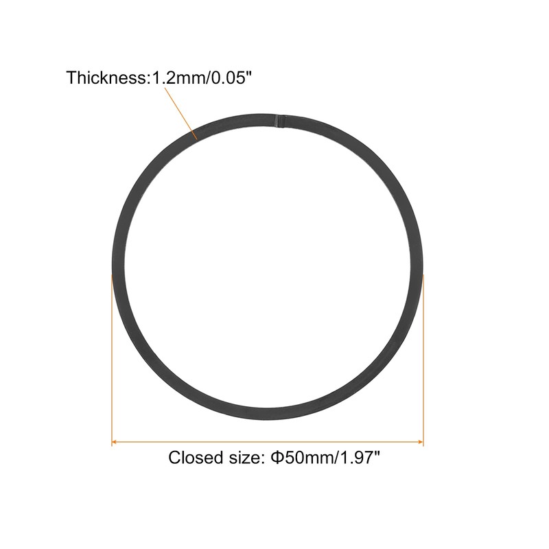 QUARKZMAN Piston Ring Set, 2 Pieces 50mm x 1.2mm Standard