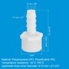 PATIKIL 6 Pack Plastic Hose Barb Reducer Fitting, 2/5" Barb