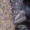 Butterfly Nail Art Stickers 5D Embossed Shiny Butterfly Nails Stickers
