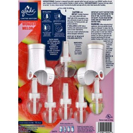 Glade Limited-Edition Wonder Melon, 6 Scented Oil Refills + 2 Warmers