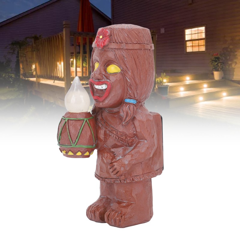 Mayan Smiling Face Totem Solar Light Creative Garden Solar Light
