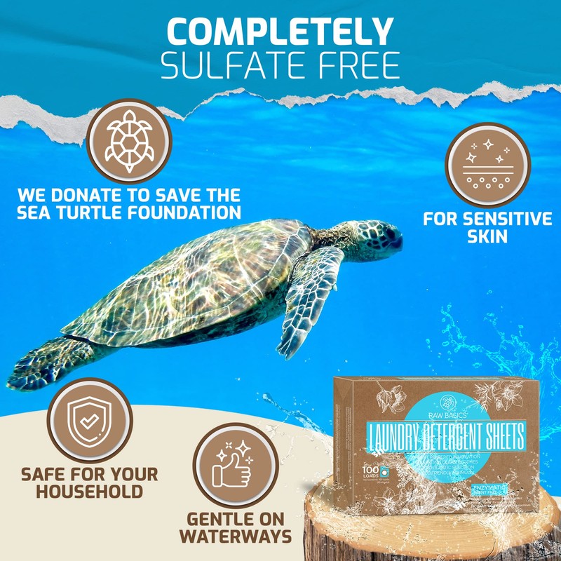 Laundry Detergent Sheets Unscented - Zero Waste, Plastic and Scent