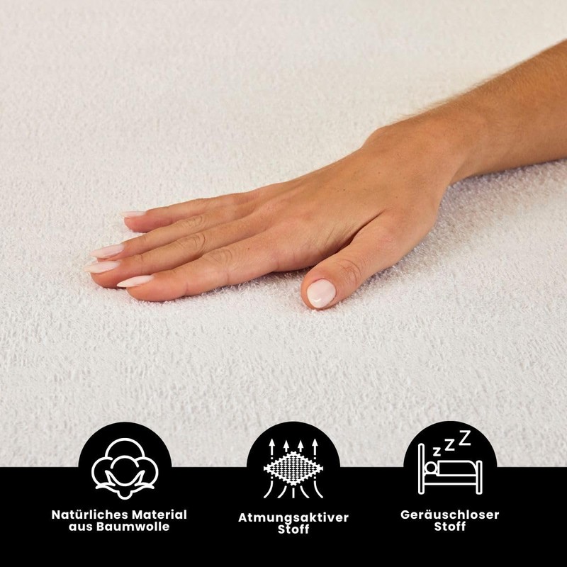 Dreamway Mattress Protector 160 x 200 cm Waterproof Oeko-Tex Certified