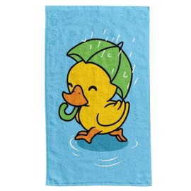 damaloo Children's Hand Towel 30 x 50 cm with Duck Motif Cotton - Hand Towel for Girls and Boys - Guest Towel, Face Towel, Blue Towel - Small Wash Cloth 30 x 50 cm - Children's Hand Towel Small