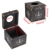 BTSKY Wooden + PU Retro Household Office Cube Square Tissue
