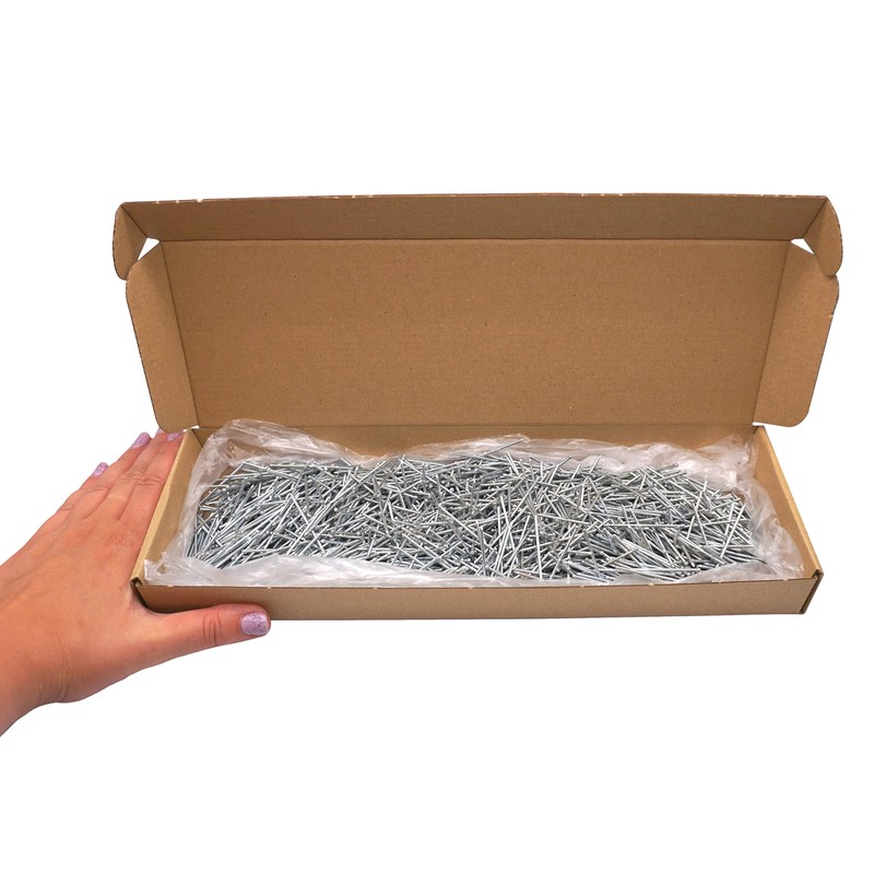 SKIR'CO (1500pcs) Small Head 1.5x40mm Finishing Nails Galvanized Steel Nails
