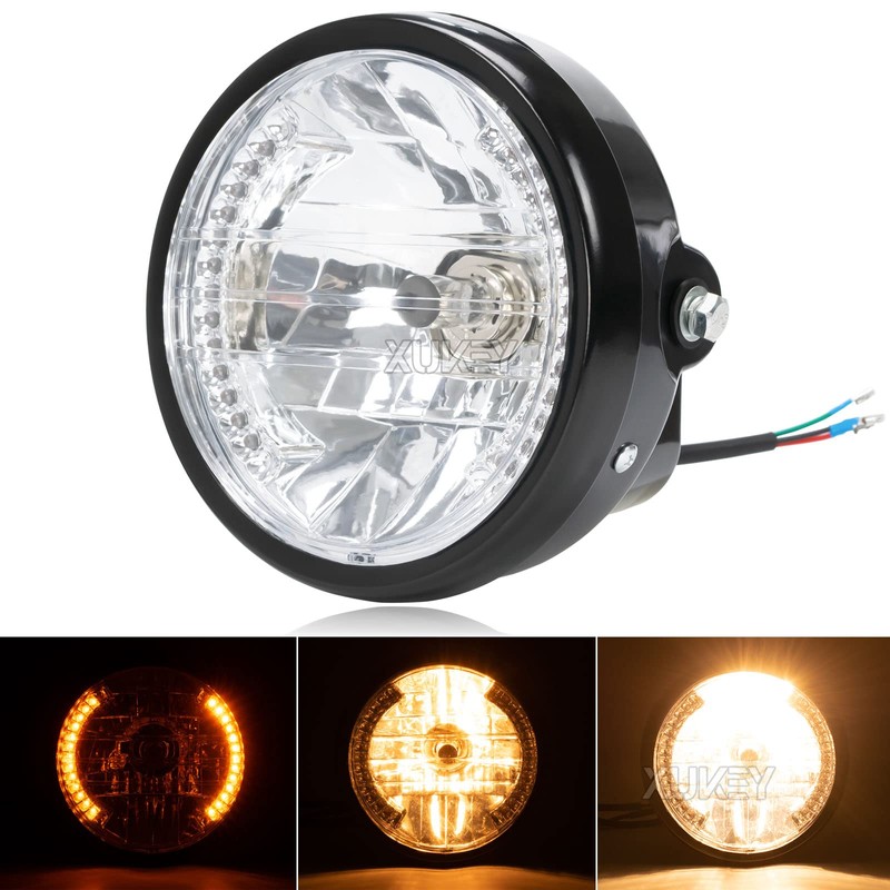 AUTOXBERT 7 Inch 35W Universal Motorcycle Headlight 12V H4 Round