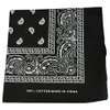 BLACK - Paisley Style Bandana Square Bikers Head Scarf Neck