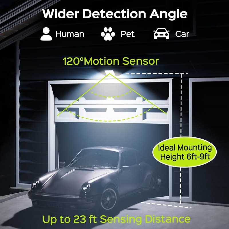 JACKYLED Solar Lights for Outside with Motion Sensor, 113 Bright