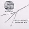 5mm Twisted Cord Trim, 18 Meters Silver Decorative Rope for