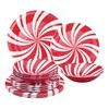 UPware 12 Piece Peppermint Melamine Dinnerware Sets, Outdoor Dishes Set,