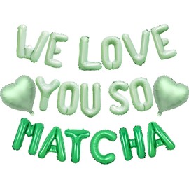 Balterever We Love You So Matcha Bridal Shower Decoration for Girls Women We Love You So Matcha Banner for Bridal Shower Wedding Party Supplies