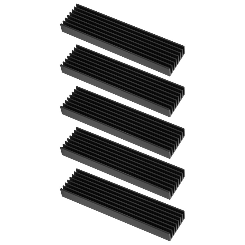 5Pcs Heat Sink Black Aluminum Radiators for CPU Amplifiers Modules