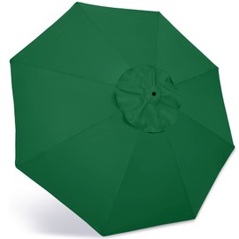 ABCCANOPY 10ft Outdoor Umbrella Replacement Top Suit 8 Ribs (Forest Green)