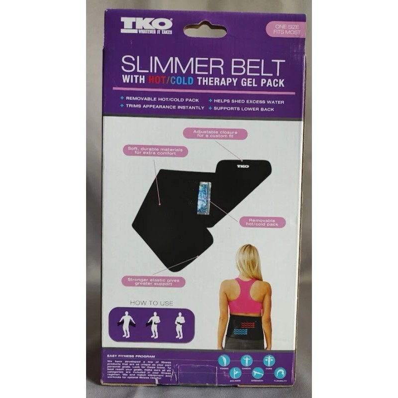 TKO -Slimmer Belt with Hot & Cold Therapy Gel Pack