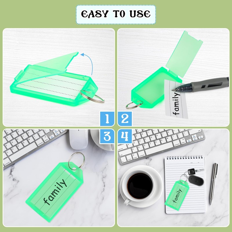ZEFAN Pack of 48 Key Fobs, Key Fobs Can Be