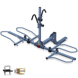 AKHAL-TEKE Bike Hitch Rack, Wobble Free Smart Tilting Bike Rack, Foldable 2-Bike Rack for Standard, Fat Tire and E-Bike, 2-Bike 180 lbs Capacity, Fits 2-inch Receiver