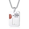 XOYOYZU Basketball Necklace for Men Initial Letter Pendant Necklace Bible