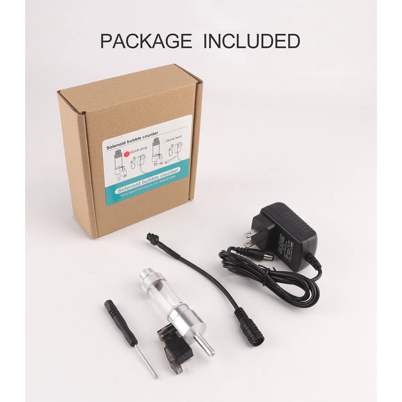 Clscea CO2 Bubble Counter with Solenoid Valve and Check Valve