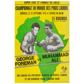 Ali vs Forman - 1974 - Rumble in The Jungle - Vintage Boxing Poster-8 x 12 Inches (US/CAN only)